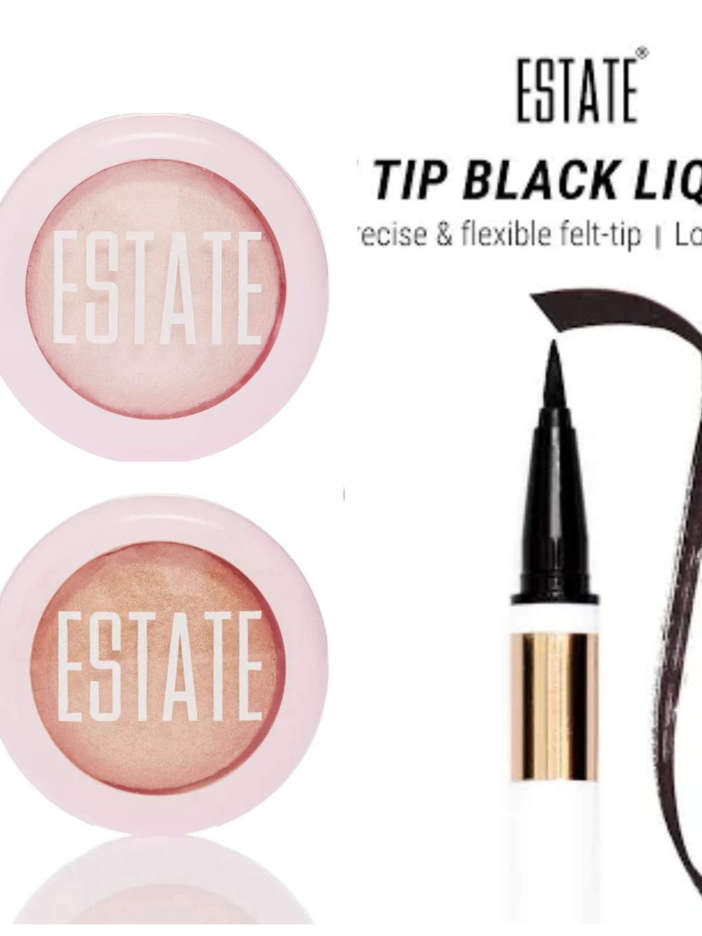 Estate 'Lit' & 'Pearl' Highlighter Duo & Precision Liquid Liner